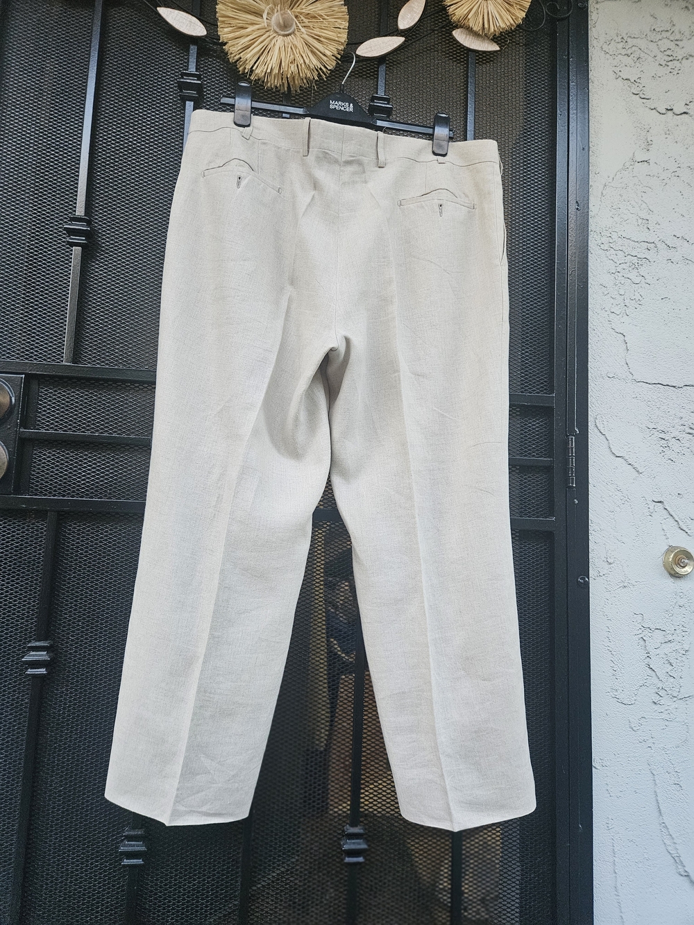 Linea Naturale Luxe Mens NWOT 100% Linen Beige Trousers Made in Italy Size 38 - Picture 14 of 16